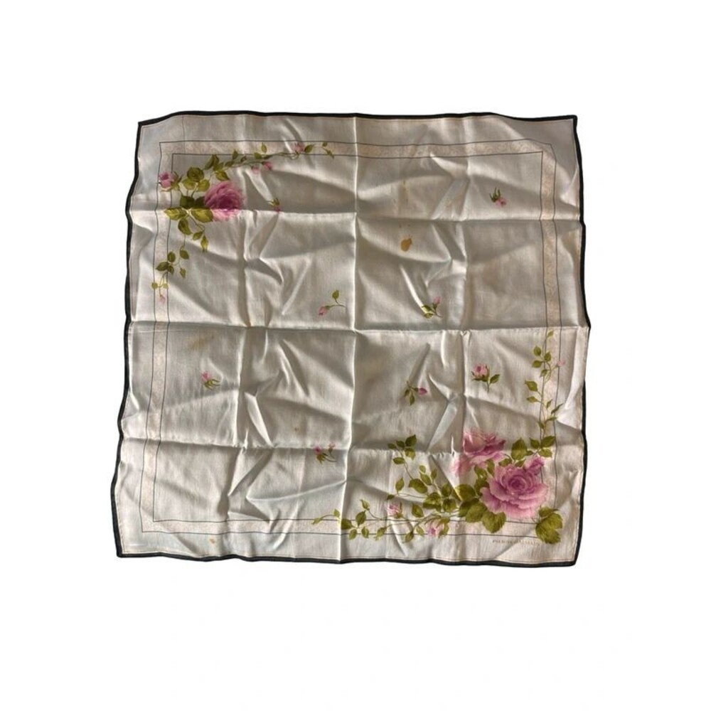 Pierre Balmain floral scarf or handkerchief, featuring